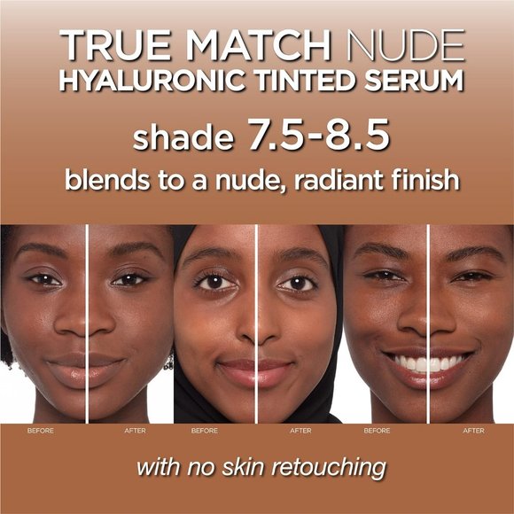 Medium Nude Hyaluronic Tinted Serum Foundation with 1% Hyaluronic acid - Picture 3 of 9